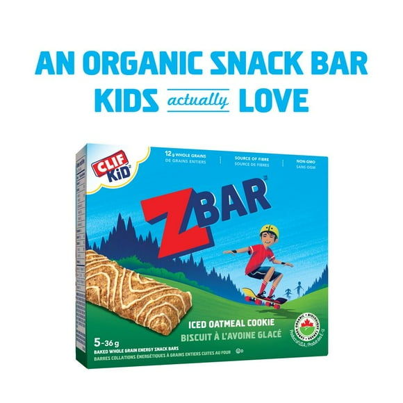 Clif Kid Zbar Biscuit à l'avoine glacé Barre énergétique biologique