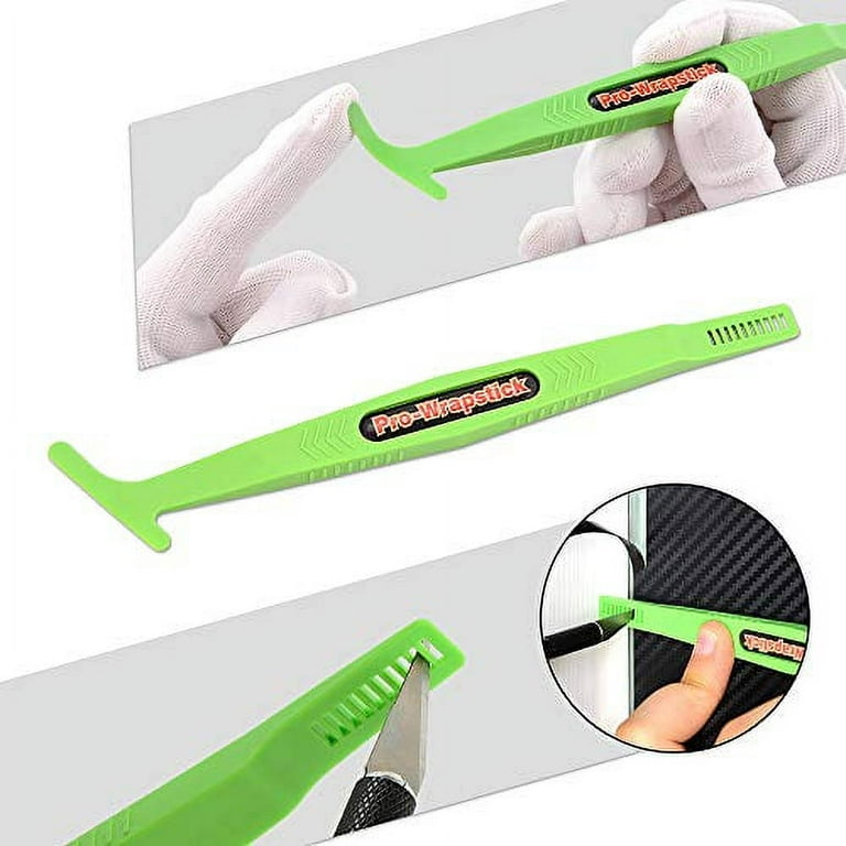 Gomake Vehicle Vinyl Wrap Window Tint Film Tool Kit Include 4 Inch Felt  Squeegee, Retractable 9mm Utility Knife and Blades, Zippy Vinyl Cutter and