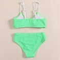 thumbnail image 4 of BULLPIANO Little Girls Two-Piece Swimwear Bikini Beach Swimwear Tankini Swimwear Bikini Top and Bottom Swimsuits Bathing Suits for Girls 7-14 Years, 4 of 6