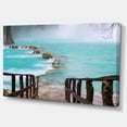 thumbnail image 2 of Old Bridge into Mexico Waterfall - Seashore Canvas Art Print, 2 of 3