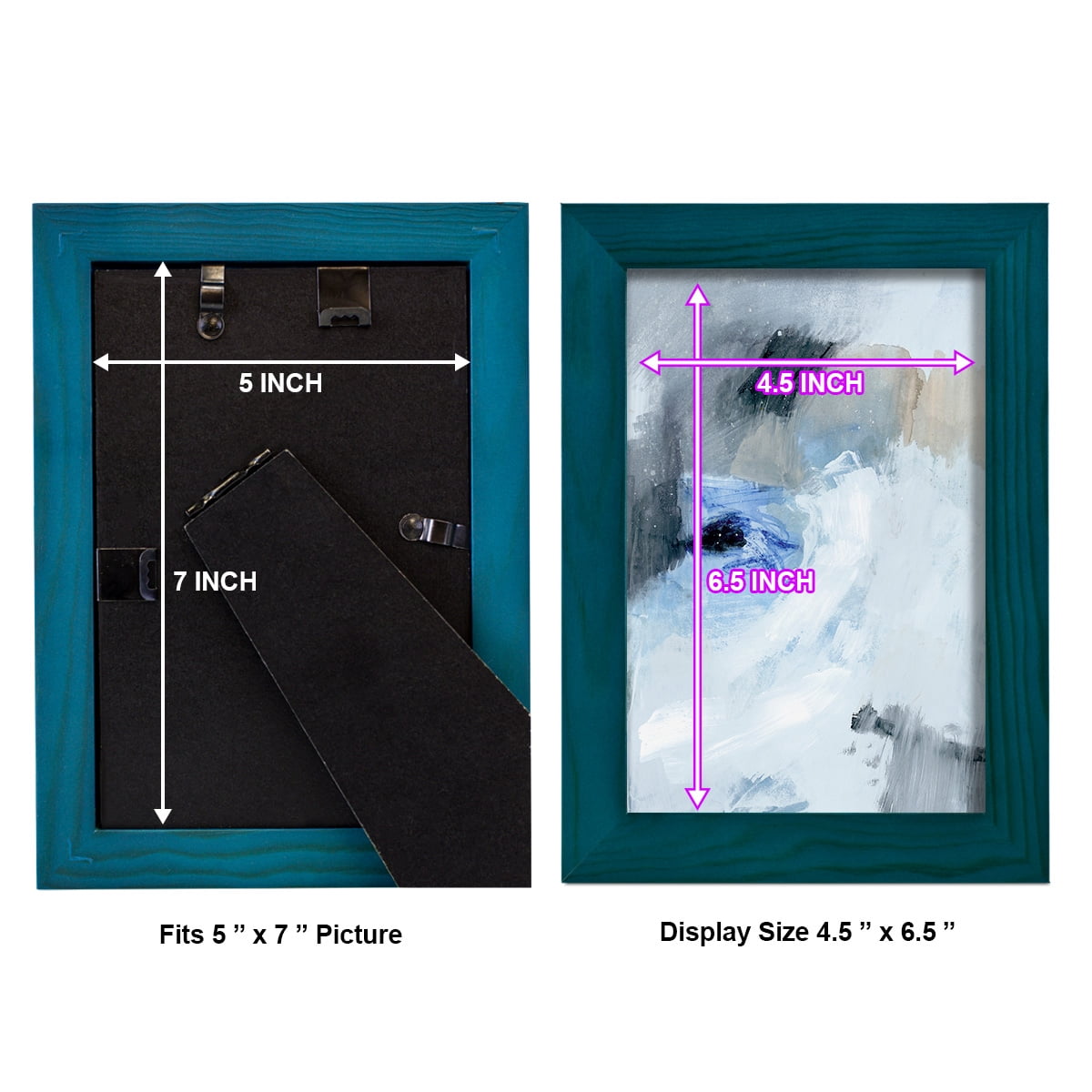 Welle I - Framed Print w/glass - Ocean Blue