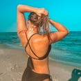 thumbnail image 5 of Hilor Women's Triangle Bikini Sets Sexy Push Up Top Tie Side Bottom Two Piece Swimsuits, 5 of 7