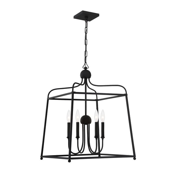 2244-BF_NOSHADE Crystorama Lighting Sylvan - 4 Light Chandelier-29.75 Inches Tall and 21.5 Inches Wide -Traditional Installation