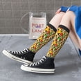 thumbnail image 3 of Lsque Kittens With Maple Leaves Printed Crew Socks Men's Women's LightWeight Thin Casual Calf Socks ,Knee High Socks,Cotton Socks, 3 of 9