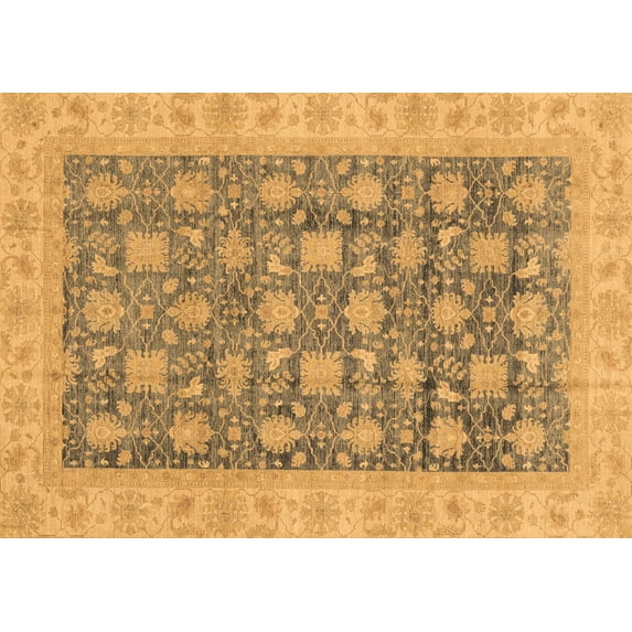 Ahgly Company Indoor Rectangle Oriental Brown Modern Area Rugs, 4' x 6'