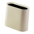 thumbnail image 5 of Esquirla Slim Trash Can Dustbin Garbage Can Rubbish Bin Waste Basket Simple Wastebasket Narrow Garbage Bin for Bedroom Kitchen Toilet Khaki, 5 of 8