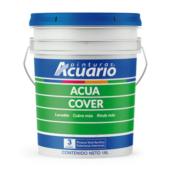 Pintura Vinil Acrílica Acuario Acua Cover 19 Litros Blanco