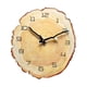 thumbnail image 1 of Reloj de pared con anillo , puntero luminoso con números arábigos, reloj rústico para interiores y exteriores, reloj de grano de madera para, 1 of 9