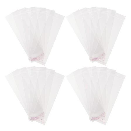 200pcs OPP Cellophane Bags Rectangle Clear 24x7cm Hole: 0.8cm