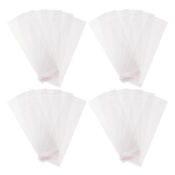 200pcs OPP Cellophane Bags Rectangle Clear 24x7cm Hole: 0.8cm