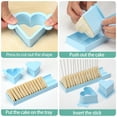 thumbnail image 3 of Heart Cake Pop Mold Set with 9 Inch Tray and Sticks, ABS Cake Pop Maker, Baking Molds Kit for Parties, Wedding,Home Desserts Making - Blue, 3 of 6