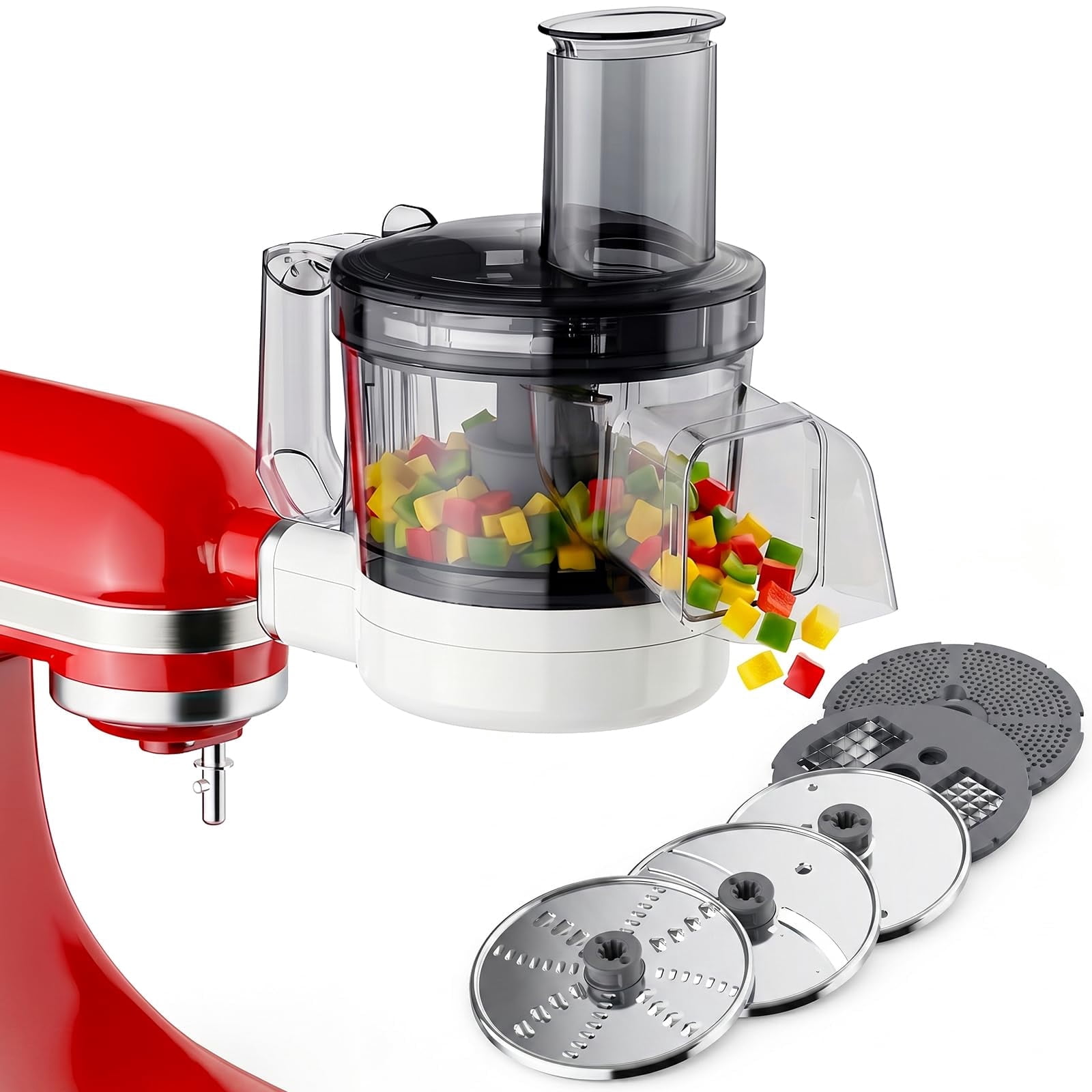 TOCOKEID 5-in-1 Food Processor Attachment for KitchenAid Stand Mixers