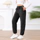 thumbnail image 5 of Gibobby Pantalones para mujer deportivos Pantalones de chándal de forro polar peludo para mujer, pantalones de forro polar con cordón grueso y cálido para invierno(Negro,XG), 5 of 5