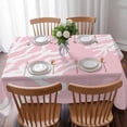 thumbnail image 3 of Coral Pink Table Cloth Waterproof Tablecloths, Coastal White Ocean Marine Nautical Beach Tablecloth Dining Table Cover for Kitchen Party Tabletop Outdoor, Rectangle Tablecloth 60x102 Inch, 3 of 9