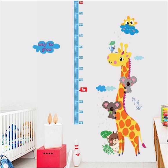 Vinil Infantil Estatura Jirafa Con Regla De Medición DaraBaby Syene VinDe012
