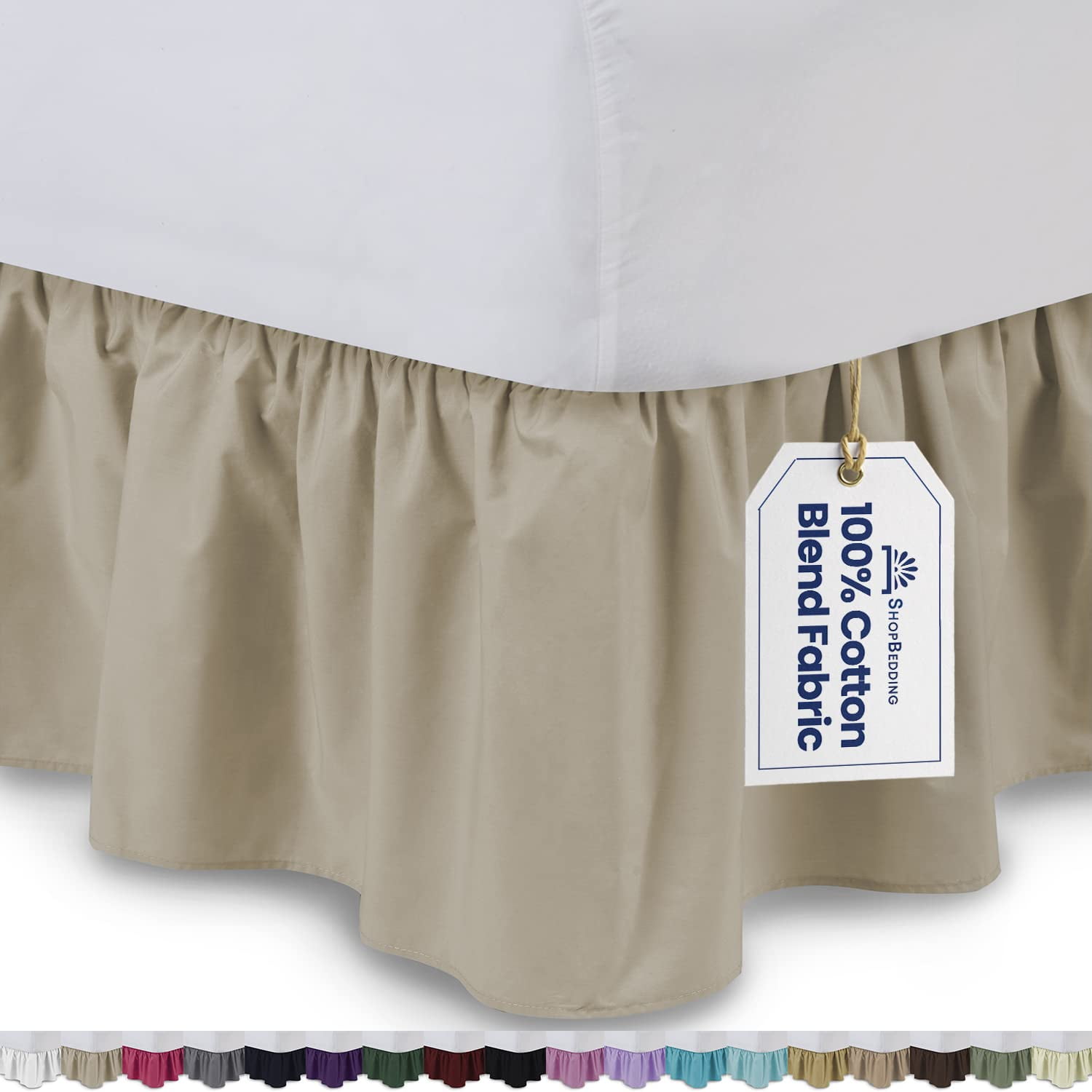 Luxurious Premium Quality 1500 TC Egyptian Quality Multi-Ruffle Bed Skirt 15 inc 