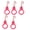 Red, variant on YongCo 5 Pieces Nonslip Silicone Hooks Climbing Water Bottle Holder with Carabiner