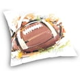 thumbnail image 3 of Sketchy Football Velvet Plush Throw Pillow Cushion Case Cover - 18" x 18" - Invisible Zipper Home Decor Floral for Couch Sofa No Pillow Insert, 3 of 5
