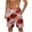 Red, variant on ZRGHAOYLQ Hawaiian Print Shorts for Men Quickly Dry Elastic Waist Summer Beach Shorts Fashionable Drawstring Board Shorts Plus Size Swim Trunks Swimwear