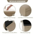thumbnail image 4 of Folding Storage Ottoman Cube Space-Saving Storage Toy Box Foot Rest Stool Seat 11.8", 4 of 8
