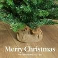 thumbnail image 5 of OasisCraft 3ft Pre-lit Artificial Mini Christmas Tree Includes Small Lights and Cloth Bag Base for Tabletop or Desk Burlap Green, 5 of 7