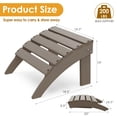 thumbnail image 6 of Pipopa Folding Adirondack Ottoman Set of 2,HDPE Outdoor Foot Rest,Patio Plastic Footstool for Adirondack Chairs,Wood, 6 of 6