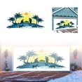 thumbnail image 1 of Grande Bannière de Garage pour Fête Extérieure des Fêtes, Panneau de Bienvenue, Signalisation de Vœux, Drapeau Rond, Bannière Colorée, Guirlande, Support de Bannière Extérieure, Guirlande de Flocons de Neige, Bannière de Noël pour Manteau, 1 of 4