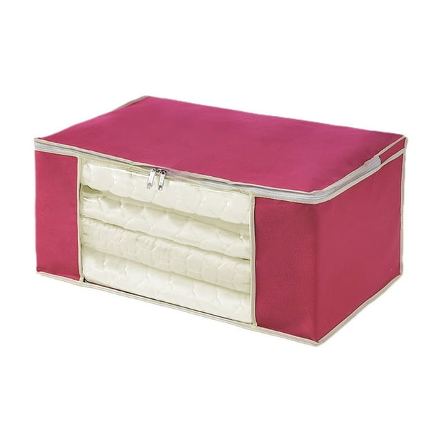 Clothes Storage Bag Organizer,Large Capacity Wardrobe Sorting Box,Foldable Quilt Blanket Storage Container,Double Zipper Handle Closet Storage Bag,Portable Moving Organizer Sack