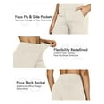 thumbnail image 5 of Yoga Pants Women Wide Leg Pants with Pockets High Waist Stretch Dress Casual Sweatpants White XL, 5 of 10