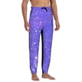 thumbnail image 4 of Kdxio Purple Glitter Pattern Joggers,Sweatpants for Men with Pockets-Medium, 4 of 5