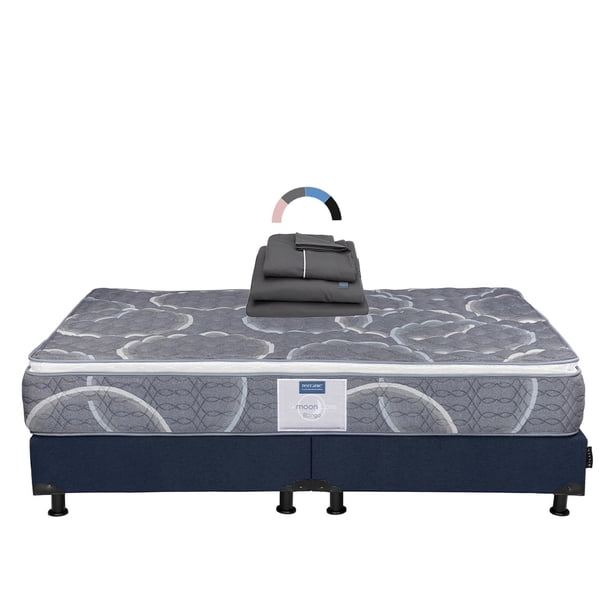Colchón King Size Bongo Dicasa + Box + Sábanas Royal