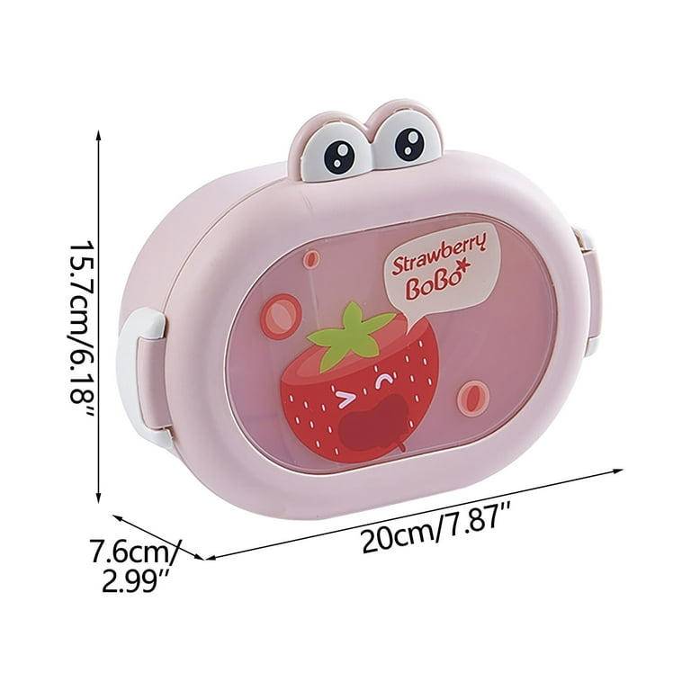 SDJMa Bento Box for Kids, 3-In-1 Small Lunch Box with Spoon & Fork &  Removable Partition, Leakproof Food Container for Preschool Kindergarten  Girls