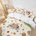 thumbnail image 3 of Erosebridal Brown Cartoon Capybaras Twin Bedding,Funny Mouse Rodent Duvet Cover Set For Capybara Lovers Reversible 2 Pieces,No Comforter, 3 of 6