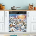 thumbnail image 5 of Ryvnso Christmas Snowman Cardinals Birds Dishwasher Magnetic Refrigerator Magnet Cover Kitchen Home Decorative 23"x26", 5 of 6