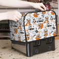 thumbnail image 2 of Toaster Covers 2 Slice, Cute Funny Astronaut Corgi Dog Waterproof Bread Machine Cover Fits for Standard 2 Slice Toasters, Home Decor Toaster Protection with Hanging Rope, 2 of 7