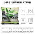 thumbnail image 5 of Orinice Bamboo Leaves Graphic Decorative Cushion Throw Pillow Cover for Home Couch Living Room Bed Sofa, Aesthetic Decor 1PC 12x12in, 5 of 5
