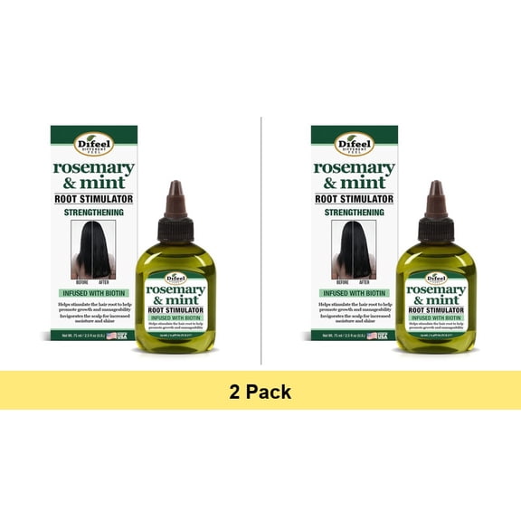Difeel 99% Natural Hair Oil Rosemary Mint - 2.5oz - 2 Pack