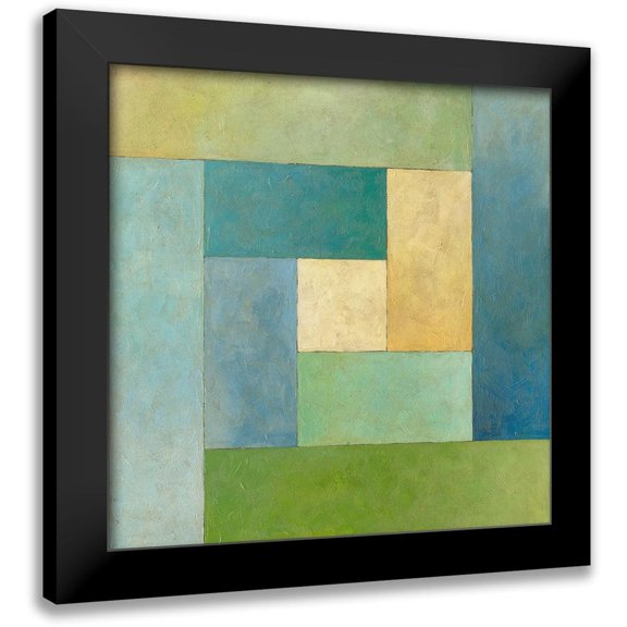 Meagher, Megan 12x12 Black Modern Framed Museum Art Print Titled - Quilted Abstract II