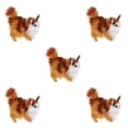 thumbnail image 1 of serony Soft Simulation Cats Plush Stuffed Animal Home Decor Kids Birthday Gift toy Model Brown 12x6x12cm 5Set, 1 of 6