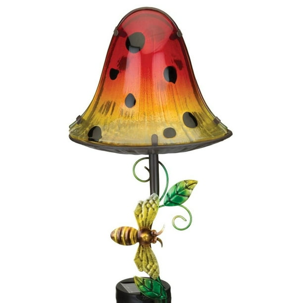 Regal Art and Gift 12510 - 21.25" Orange Mushroom Solar LED Garden