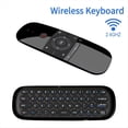 thumbnail image 2 of W1 Air Mouse 2.4G Wireless Keyboard Remote Control IR Remote Learning 6-Axis Motion Sense for Smart TV Android PC,1 * W1 Air Mouse Remote 1 * USB Receiver,Black, 2 of 6