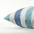 thumbnail image 2 of Blue White Distressed Stripe Indoor Outdoor Throw Pillow, 2 of 3