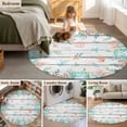 thumbnail image 5 of Small Round Rug 3Ft Washable Non-Slip, Beach Coastal Circle Area Rugs for Living Room Bedroom, Summer Coral Starfish Nautical Ocean Retro Indoor Floor Mats Carpet Runner for Home Decor, 5 of 8