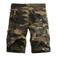 thumbnail image 4 of Men's Cargo Shorts with Pockets Plus Size Camouflage Shorts Lightweight Outdoor Pants Workwear for Men Travel Golf Camping Gifts for Men Khaki, 4 of 4