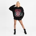 thumbnail image 3 of Women's Gameday Couture Black Indiana Hoosiers Oversized Victory Lane Black Label Premium Fleece Sweatshirt, 3 of 5