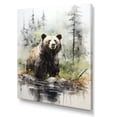thumbnail image 2 of Designart "Grizzly Bear Wilderness Brown Majesty II" Animals Canvas Wall Art - Traditional Brown Bear Hallway Wall Art Decor, 2 of 6