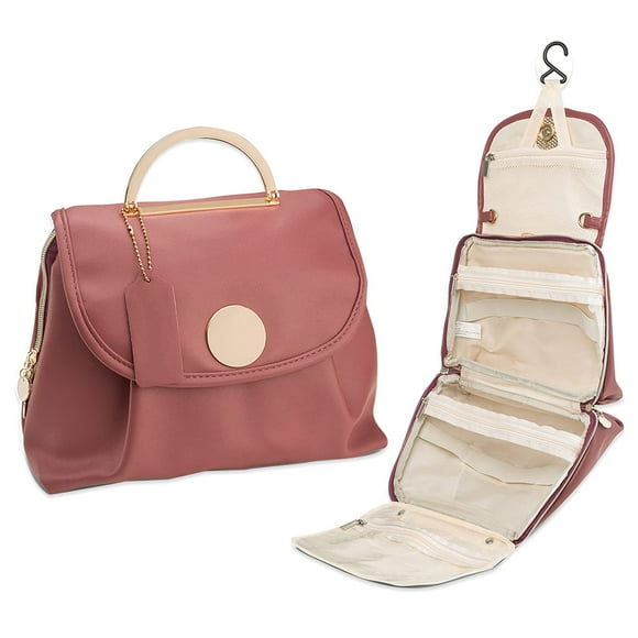 Bolsa de almacenamiento para cosméticos, impermeable, con gancho, para viajes, cómoda bolsa para colgar en los artículos de tocador.