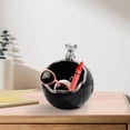 thumbnail image 6 of Bear Figurine Storage Box Bear Statue Key Holder Organizer Collection Animal Sculpture Trinket Storage Box for Office Table Party Decoration Black Silver Edge, 6 of 8