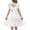 White, variant on Arshiner Girls Dresses Formal Summer Tween Tulle Back to School Prom Tie Back Navy Dresses
