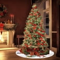 thumbnail image 2 of Estera redonda de Navidad para árbol, cubierta de pie de árbol con estampado de dibujos animados, 90cm, Goblin, copo de nieve, ligero, suave, para supermercado, Hotel, al aire libre, 2 of 4